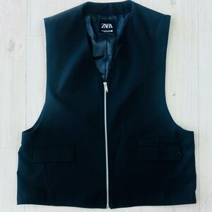 Zara Black Sleeveless Vest
